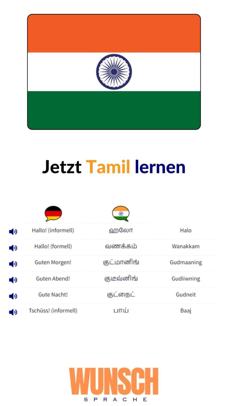 Tamil lernen auf Pinterest merken - wunschsprache.de