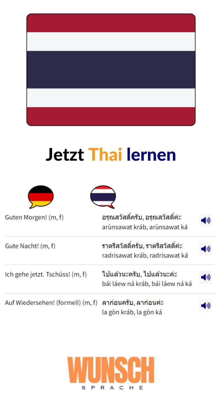 Thai lernen auf Pinterest merken - wunschsprache.de