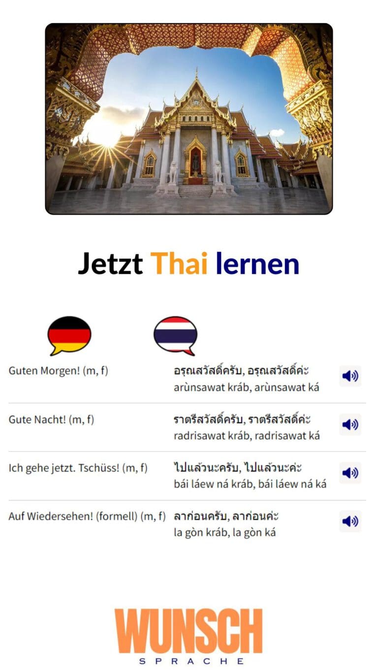 Thai lernen Pinterest Landschaft - wunschsprache.de