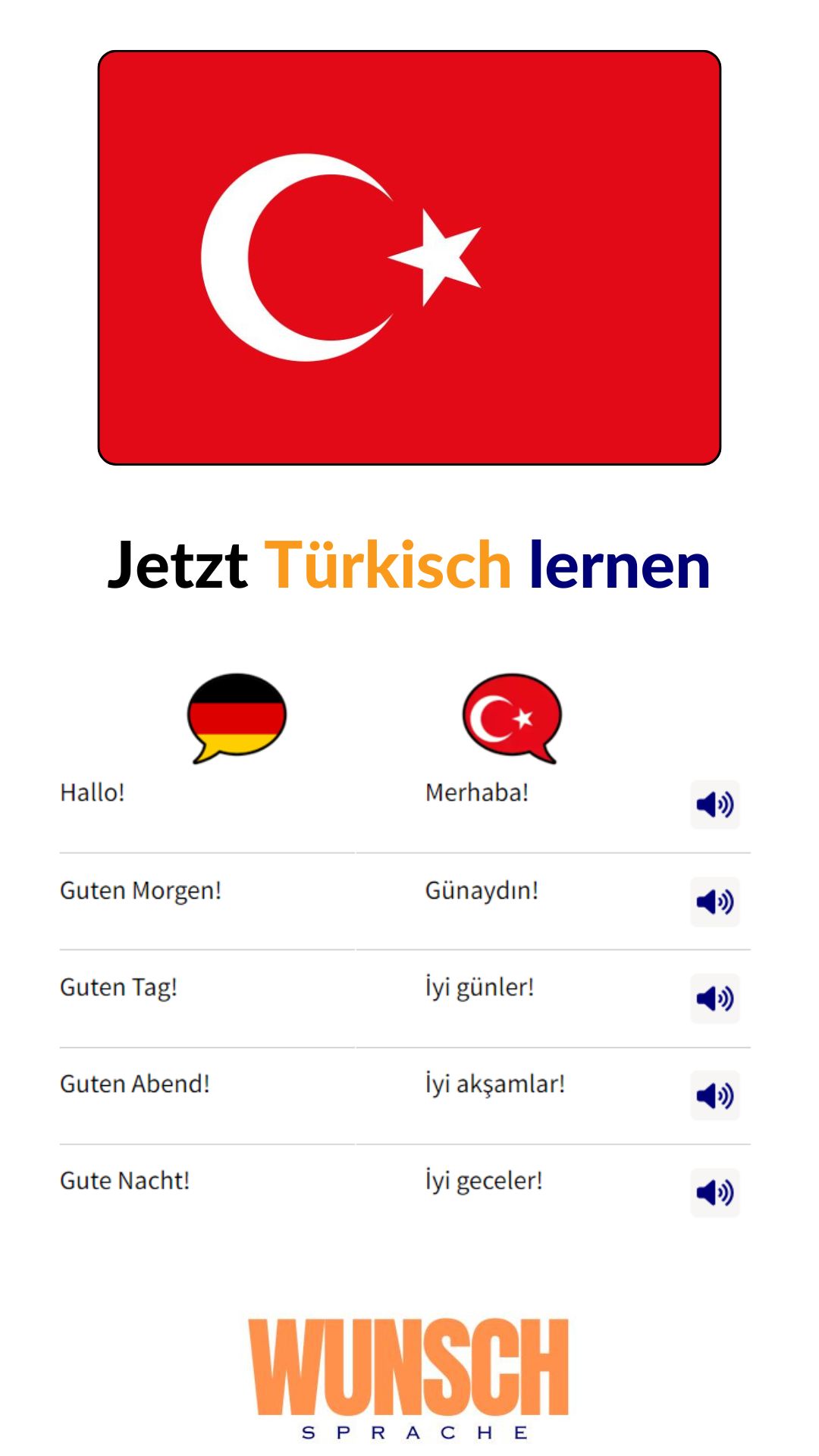🇹🇷 Türkisch lernen wunschsprache.de