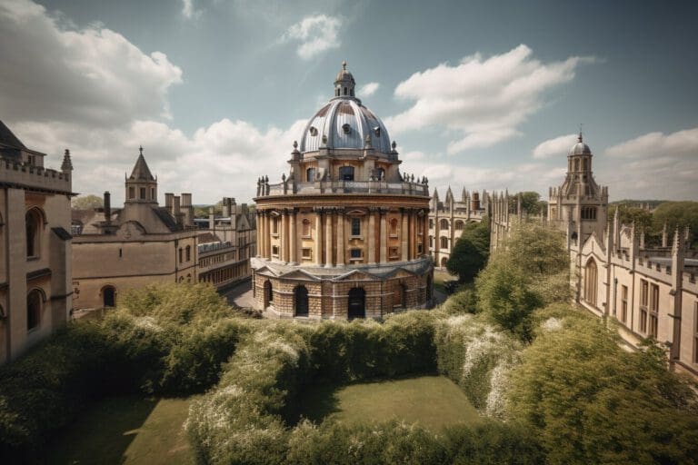 wunschsprache - Englisch lernen - Grafik inspiriert von Radcliffe Camera, All Souls College, Oxford