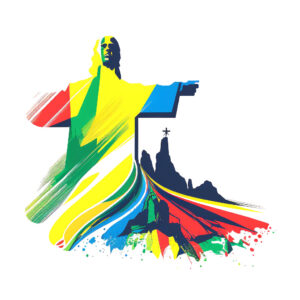 wunschsprache.de - Brasilianisch lernen - Logo - inspiriert von Sehenswürdigkeiten Brasiliens