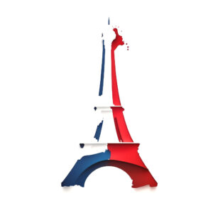 wunschsprache.de - Französisch lernen - Logo - inspiriert vom Eiffelturm, Paris