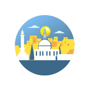 wunschsprache.de - Hebräisch lernen - Logo - inspiriert von Sehenswürdigkeiten Israels