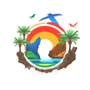 wunschsprache.de - Spanisch (Südamerikanisch) lernen - Logo - inspiriert von Sehenswürdigkeiten Südamerikas