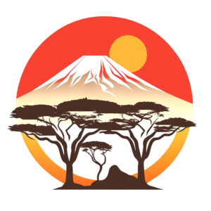 wunschsprache.de - Suaheli lernen - Logo - inspiriert von Sehenswürdigkeiten Kenias