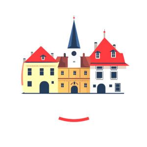 wunschsprache.de - Tschechisch lernen - Logo - inspiriert von Sehenswürdigkeiten Tschechiens