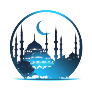 wunschsprache.de - Türkisch lernen - Logo - inspiriert von Sehenswürdigkeiten der Türkei - blaue Moschee