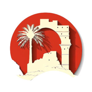 wunschsprache.de - Tunesisch lernen - Logo - inspiriert von Sehenswürdigkeiten Tunesiens