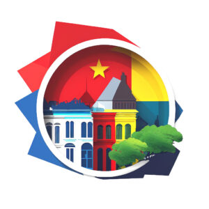 wunschsprache.de - Vietnamesisch lernen - Logo - inspiriert von Sehenswürdigkeiten Vietnams