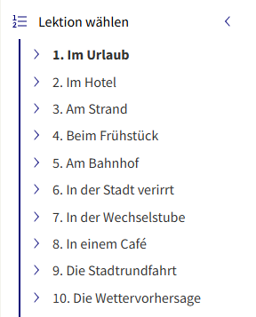 Schritt für Schritt mit Lektionen arbeiten - 1. Lektion wählen & mit Vokabeln vertraut machen - wunschsprache.de