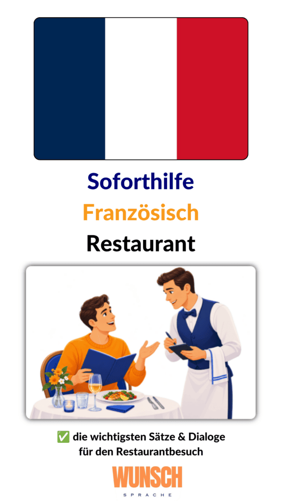 Französisch Soforthilfe Restaurant - Pinterest - wunschsprache.de